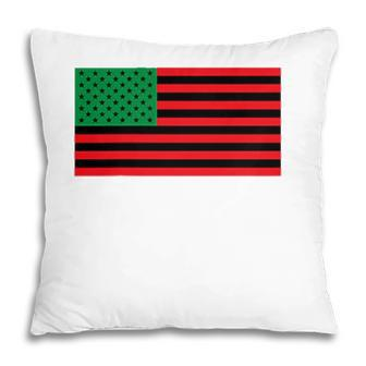 Pan African Us American Flag Black Liberation Pride Pillow - Seseable
