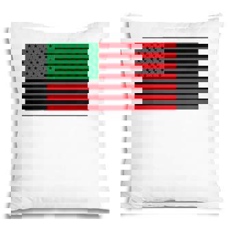 Pan African Us American Flag Black Liberation Pride Pillow - Seseable