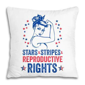 Patriotic 4Th Of July Stars Stripes Reproductive Right Pillow - Seseable