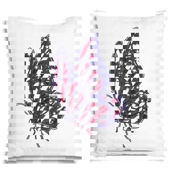 Patriotic Butterfly American 4Th Of July Butterfly Usa Flag Pillow - Seseable