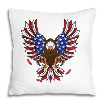 Patriotic July 4Th Usa Eagle Lovers American Flag Eagle Pillow - Seseable