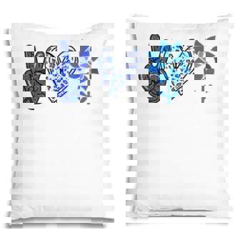 Peace Love Child Abuse Awareness April Teacher Matching Pillow - Seseable