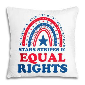 Pro Choice Boho Rainbow Feminist Stars Stripes Equal Rights Pillow - Seseable