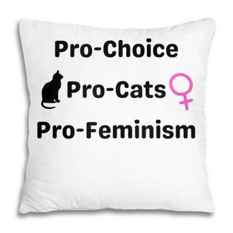 Pro Choice Feminism And Cats Cute Roe V Wade 1973 Pillow - Seseable