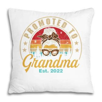 Promoted To Grandma Est 2022 Women Retro First Time Grandma Pillow - Seseable