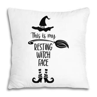 Resting Witch Face Funny Halloween Costume Trick Or Treat Pillow - Seseable