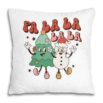 Retro Christmas Fa La La Vintage Christmas Tree Gifts Pillow - Seseable