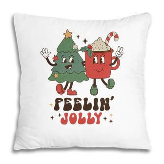 Retro Christmas Feeling Jolly V2 Pillow - Seseable