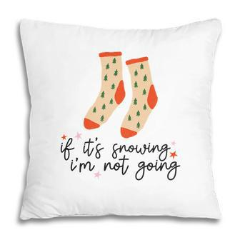 Retro Christmas If Its Snowing Pillow | Seseable CA