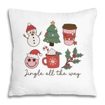 Retro Christmas Jingle All The Way Pillow - Seseable