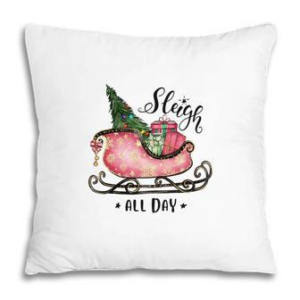 Retro Christmas Sleigh All Day Pillow | Seseable CA