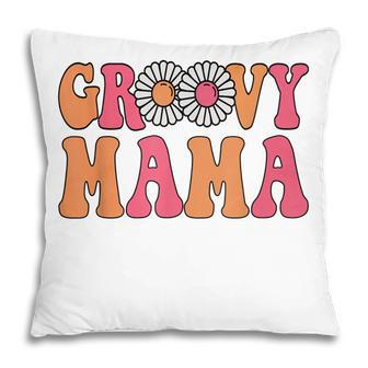 Retro Groovy Mama Matching Family 1St Birthday Party V2 Pillow - Seseable