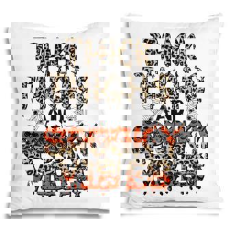 Retro Leopard Thick Thighs And Spooky Vibes Funny Halloween Pillow | Seseable CA