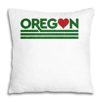 Retro Oregon Love Home State Pillow - Seseable