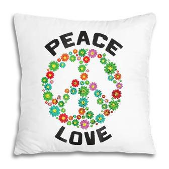 Retro Peace Hippy Cool & Classic Vintage Pillow - Seseable