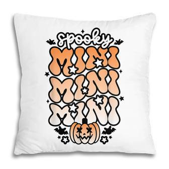 Retro Spooky Mini Floral Boho Ghost Mini Halloween Costume V2 Pillow - Seseable