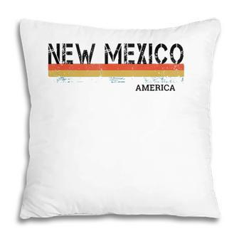 Retro Vintage Stripes New Mexico Gift & Souvenir Pillow - Seseable