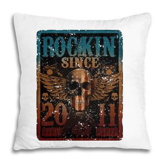 Rockin Since 2011 11 Years Old 11Th Birthday Classic Pillow - Seseable