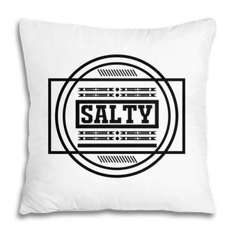 Salty Bible Verse Black Graphic Circle Great Christian Pillow - Seseable