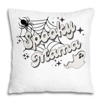 Spooky Mama T Funny Family Halloween Matching Gifts Pillow - Seseable
