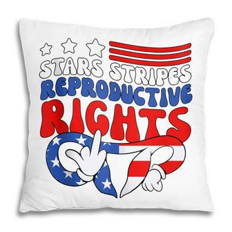 Stars Stripes Reproductive Rights Patriotic 4Th Of July V18 Pillow - Seseable