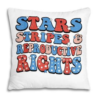 Stars Stripes Reproductive Rights Patriotic 4Th Of July V20 Pillow - Seseable