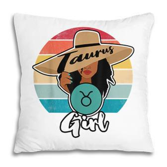 Taurus Sign Girl Queen Happy Birthday April And May Pillow - Seseable