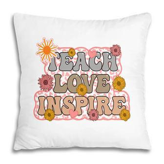 Teach Love Inspire Sunflower Custom Pillow - Seseable