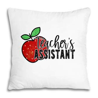 Teachers Assistant Apple Design For Teacher Pillow - Seseable