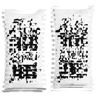 Thick Thighs And Spooky Vibes Skull Halloween Pillow | Seseable CA