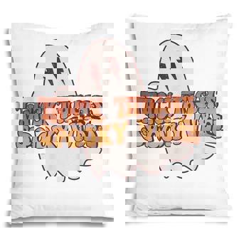 Thick Thighs Spooky Vibes Funny Happy Halloween Spooky Pillow | Seseable CA
