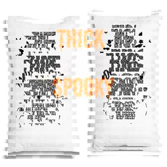 Thick Thights And Spooky Vibes Halloween Skeleton Pillow | Seseable UK