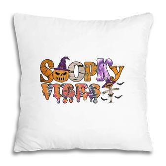 Thick Thights And Spooky Vibes Halloween Tie Dye Pillow - Seseable