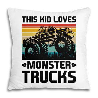 This Kid Who Boy Loves Beautiful Monster Trucks Pillow - Seseable
