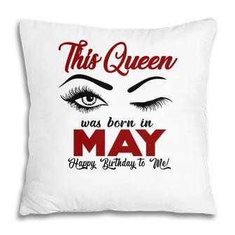 This Queen Was Born In May Red Version Design Pillow - Seseable