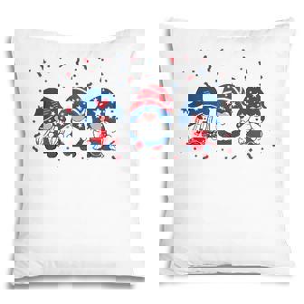 Three Gnomes Celebrating Independence Usa Day 4Th Of July Pillow - Seseable