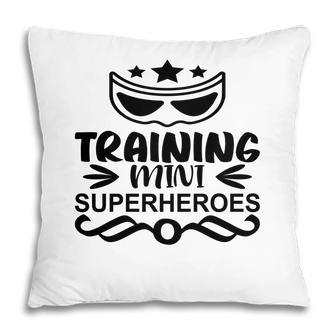 Training Mini Superheroes Teacher Graphic Pillow - Seseable