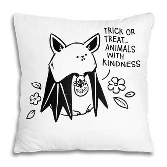 Trick Or Treat Animals With Kindness Bat Halloween Costume Pillow - Seseable