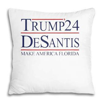 Trump Desantis 2024 Make America Florida Women Man Pillow - Seseable