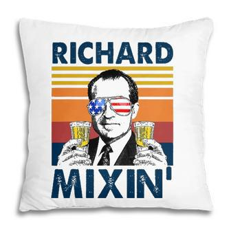 Us Drink Richard Mixin 4Th Of July Independence Day Vintage Pillow - Seseable