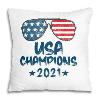 Usa Champions 2021 Soccer American Flag Sunglasses Pillow - Seseable