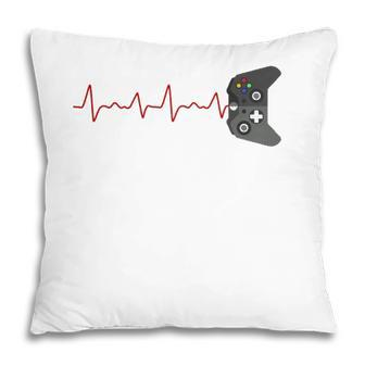 Video Game Lover Gifts Gamer Heartbeat Gaming Pillow - Seseable