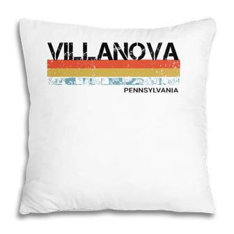 Villanova Pennsylvania State Home Roots Vintage Stripes Pillow - Seseable