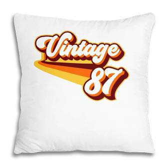 Vintage 1987 Happy Birthday 35 Years Old Pillow - Seseable