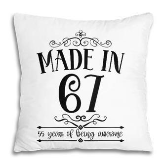 Womens Born In 1967 55 Years Old Made In 1967 55Th Birthday V-Neck Pillow - Seseable