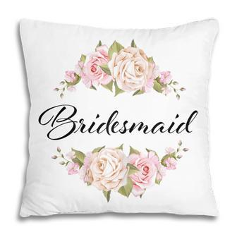 Womens Bride Squad Bachelorette Party Bridal Shower Bridesmaid V2 Pillow - Seseable