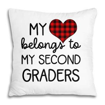 Womens Cute Sweet Valentines Day Gift Idea For 2Nd Grade Teacher Pillow - Seseable