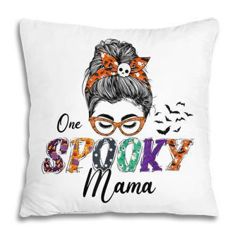Womens Halloween One Spooky Mama Family Matching Costume Pillow - Seseable