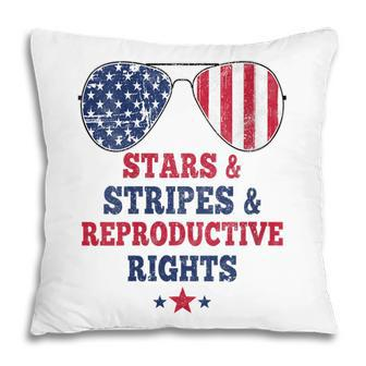 Womens Stars Stripes Reproductive Rights American Flag 4Th Of July Pillow - Seseable
