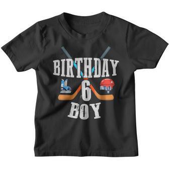 6 Geburtstag Junge Eishockey 6 Jahre Alt Geburtstag Squad Party Kinder Tshirt - Geschenkecke